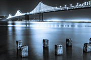 Bay Bridge 1 in blue Photograph by Stephen Holst