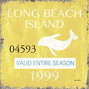 Beach Badge Long Beach Island 2 Painting by Debbie DeWitt