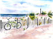 Beach Bike at Seaside Painting by Clara Sue Beym Beach Bike at Seaside Painting by Clara Sue Beym