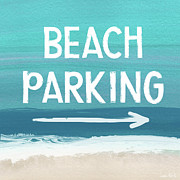 Beach Parking- Art by Linda Woods Mixed Media by Linda Woods