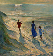 Beach Walk Painting by Timothy Easton Beach Walk Painting by Timothy Easton