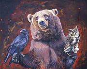 Bear the Arbitrator Mixed Media by J W Baker