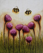 Bee Happy Painting by Lucia Stewart
