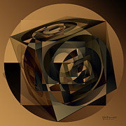 Beige Geometrics Digital Art by Diane Parnell