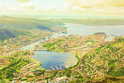 Bergen aerial Norway Photograph by Benny Marty Bergen aerial Norway Photograph by Benny Marty