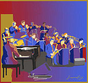 Big Band Digital Art by Suzanne Giuriati Cerny