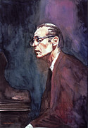 Bill Evans - Blue Symphony Painting by David Lloyd Glover