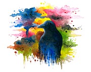 Bird 71 Crow Raven Painting by Lucie Dumas Bird 71 Crow Raven Painting by Lucie Dumas