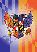 Birdland Baltimore Mayland Shield Digital Art by Joe Barsin