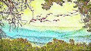 Birds Over Horizon - Boulder County Colorado Digital Art by Joel Bruce Wallach