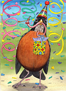 Birthday Robin Painting by Catherine G McElroy