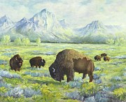 Bison of Yellowstone Painting by ML McCormick