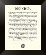 Black Border Sunburst DESIDERATA Poem Mixed Media by Desiderata Gallery