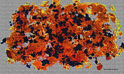 Black Walnut Ink Abstract With Splats Photograph by Tom Janca