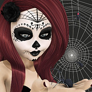 Black Widow Sugar Doll Digital Art by Two Hivelys