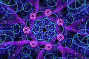 Blue and purple Fractal Pattern Digital Art by Matthias Hauser