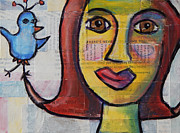 Blue Bird Mixed Media by Mary Conner