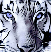 Blue Eyed Tiger Painting by Alicia Hollinger
