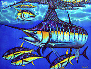 Blue Marlin Fish Painting by Daniel Jean-Baptiste Blue Marlin Fish Painting by Daniel Jean-Baptiste