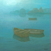 Blue Mist Painting by Steve Mitchell