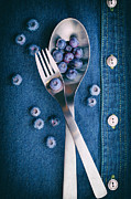 Blueberries on Denim II Photograph by Tom Mc Nemar