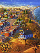 Blueberry Cottage Hill  Painting by Robin Moline