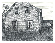 Blues Mills Farm House  Drawing by Jonathan Baldock