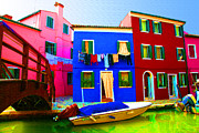 Boat Matching House Pastel by Donna Corless