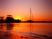 Boats Sunset Photograph by Michael Blaine