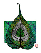 Bodhi Leaf Painting by Peter Cutler