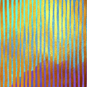 Bohemian Gold Stripes abstract Painting by Tina Lavoie