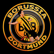 Borussia Dortmund Painting Painting by Paul Meijering