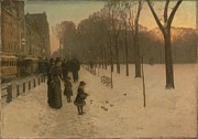 Boston Common at Twilight Painting by Childe Hassam