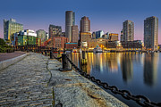 Boston Skyline Dawn Photograph by Susan Candelario Boston Skyline Dawn Photograph by Susan Candelario