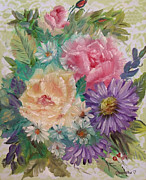 Bouquet 2 Painting by Quwatha Valentine Bouquet 2 Painting by Quwatha Valentine
