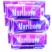 Boxed Cigarettes Stacked in Ultraviolet Photograph by YoPedro