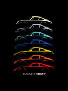 Boxer Sports Car SilhouetteHistory Digital Art by Gabor Vida