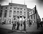 Boys Staring At Yankee Stadium Painting by MotionAge Designs