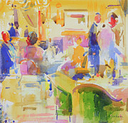 Breakfast at The Carlyle, New York Painting by Peter Graham