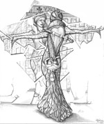 Breaking Out Drawing by Karen Musick