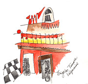 Brighton Terrace Valparaiso Painting by Anna Elkins