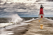 Brisk Afternoon At Menominee Harbor Photograph by Duluth To Door County Photography