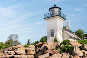 Bristol Ferry Lighthouse, Bristol Township, Rhode Island Photograph by Dawna Moore Photography