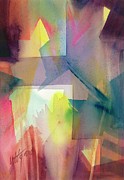 Broken Geometry Painting by Carolyn Utigard Thomas