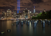 Brooklyn Waterfront Memorial Tribute Lights Photograph by Alissa Beth Photography