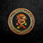 Brotherhood of the Snake - The Red and The Yellow Dragons on Black Velvet Digital Art by Serge Averbukh Brotherhood of the Snake - The Red and The Yellow Dragons on Black Velvet Digital Art by Serge Averbukh