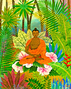 Buddha in the Jungle Painting by Jennifer Baird