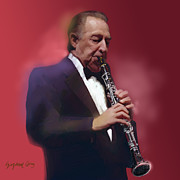 Buddy DeFranco Clarinet Digital Art by Suzanne Giuriati Cerny