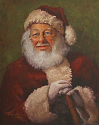 Burts Santa Painting by Vicky Gooch