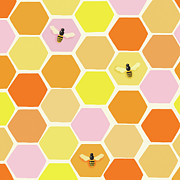Busy As A Bee In A Hive Painting by Little Bunny Sunshine